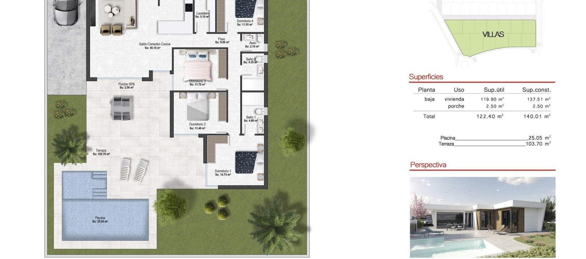 Nueva construcción  - Villa - Banos y Mendigo - Altaona Golf