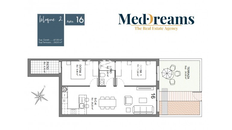 New Build - Apartment / flat - Algorfa - Lo Crispín