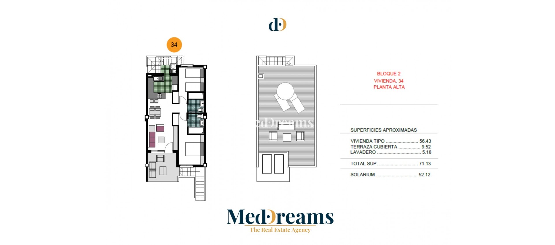 New Build - Top Floor Bungalow - Pilar de la Horadada - Playa de Higuericas